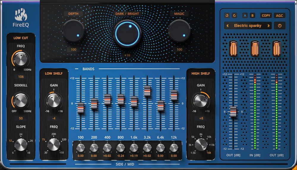 United Plugins FireEQ interface