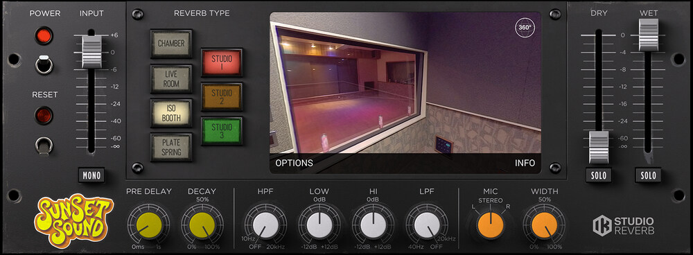 IK Multimedia Sunset Sound Studio Reverb interface