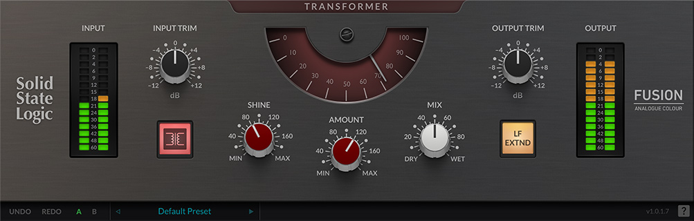 Solid State Logic SSL Fusion Transformer interface