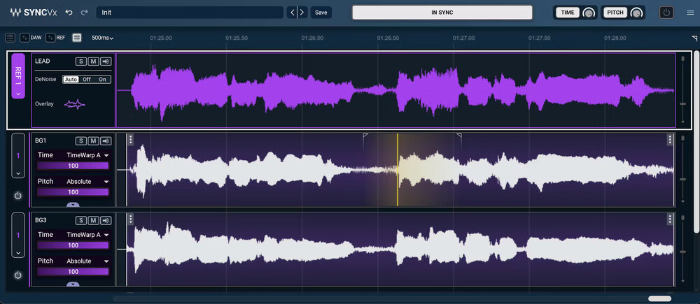 Waves Sync Vx interface