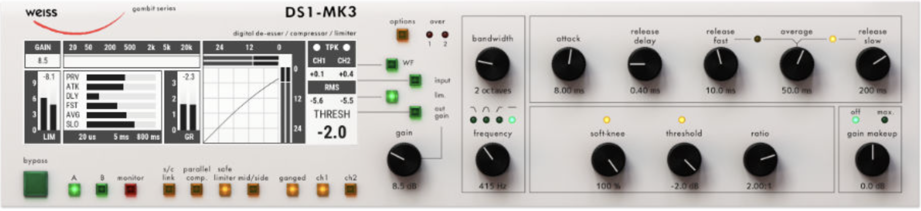 Softube Weiss DS1-MK3 interface