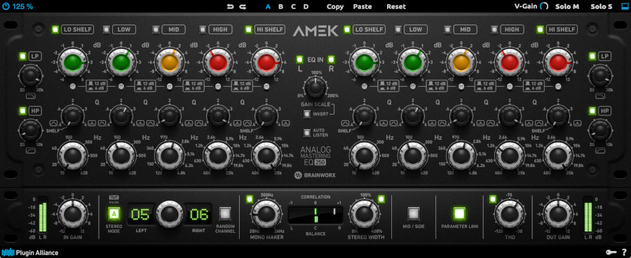 AMEK EQ 250 interface
