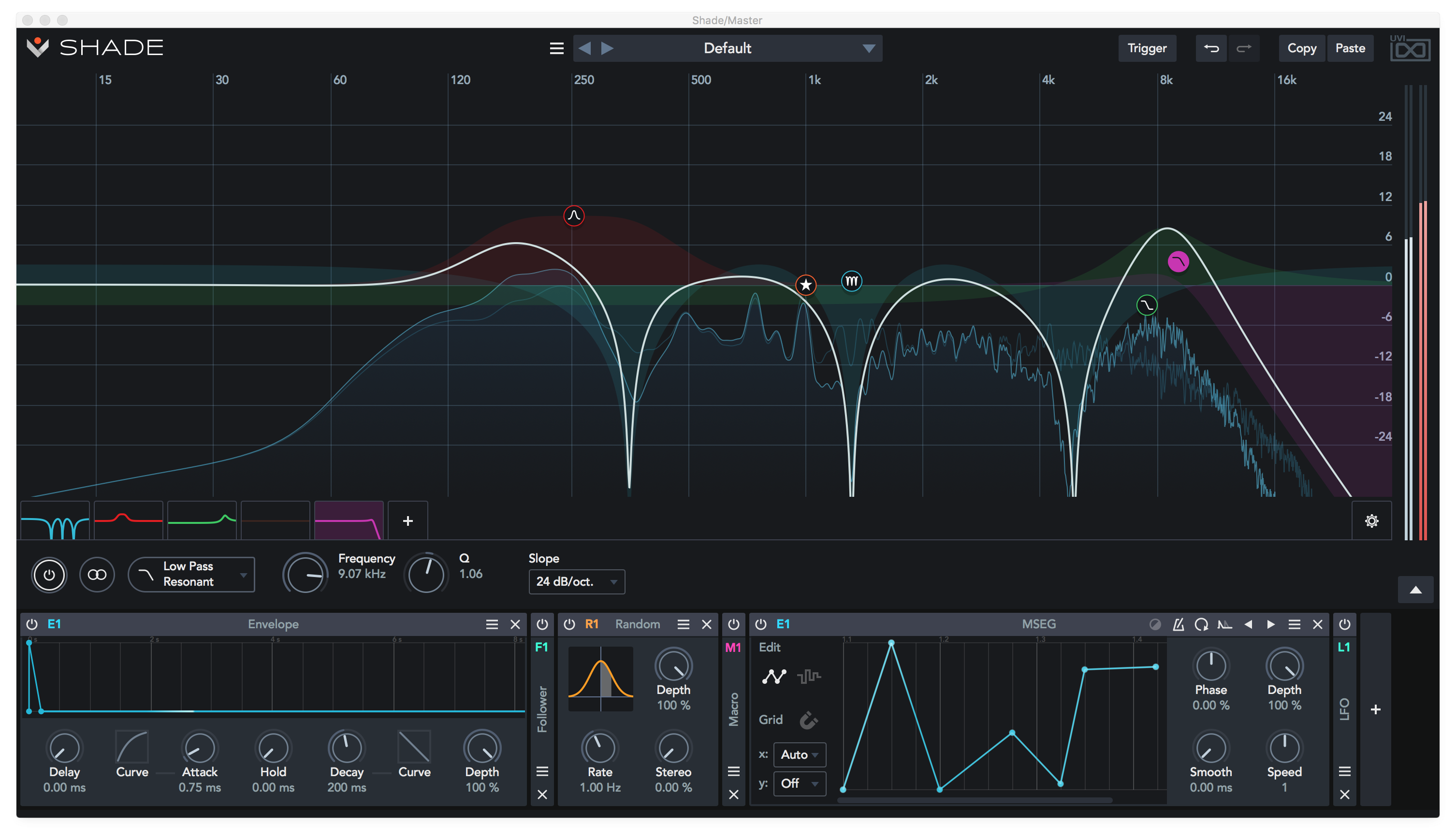 UVI Shade interface
