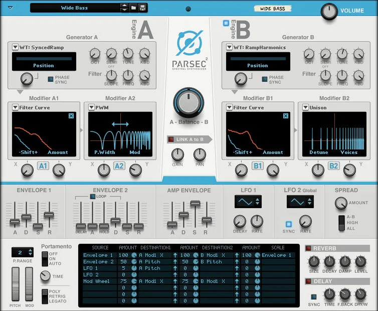 Reason Studios Parsec 2 interface
