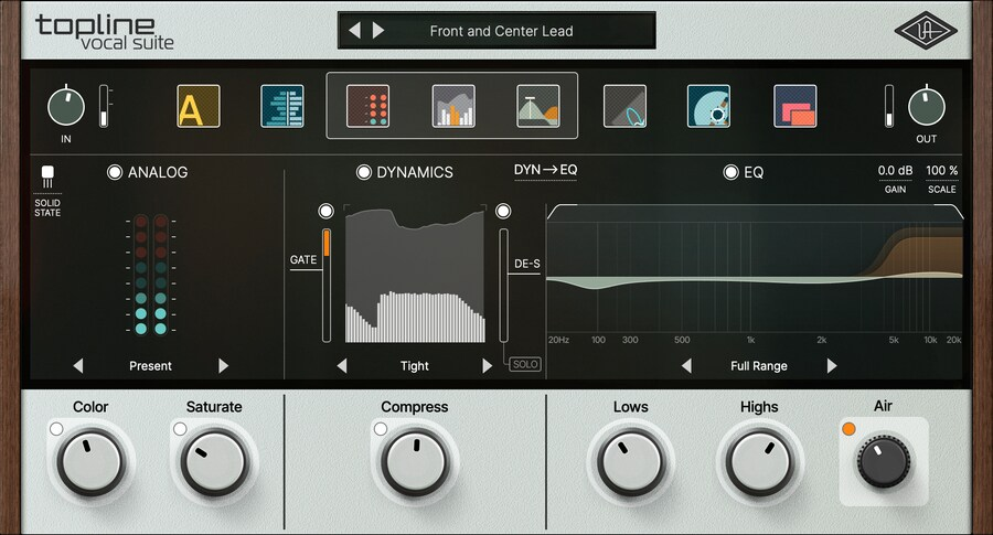 Universal Audio Topline Vocal Suite interface