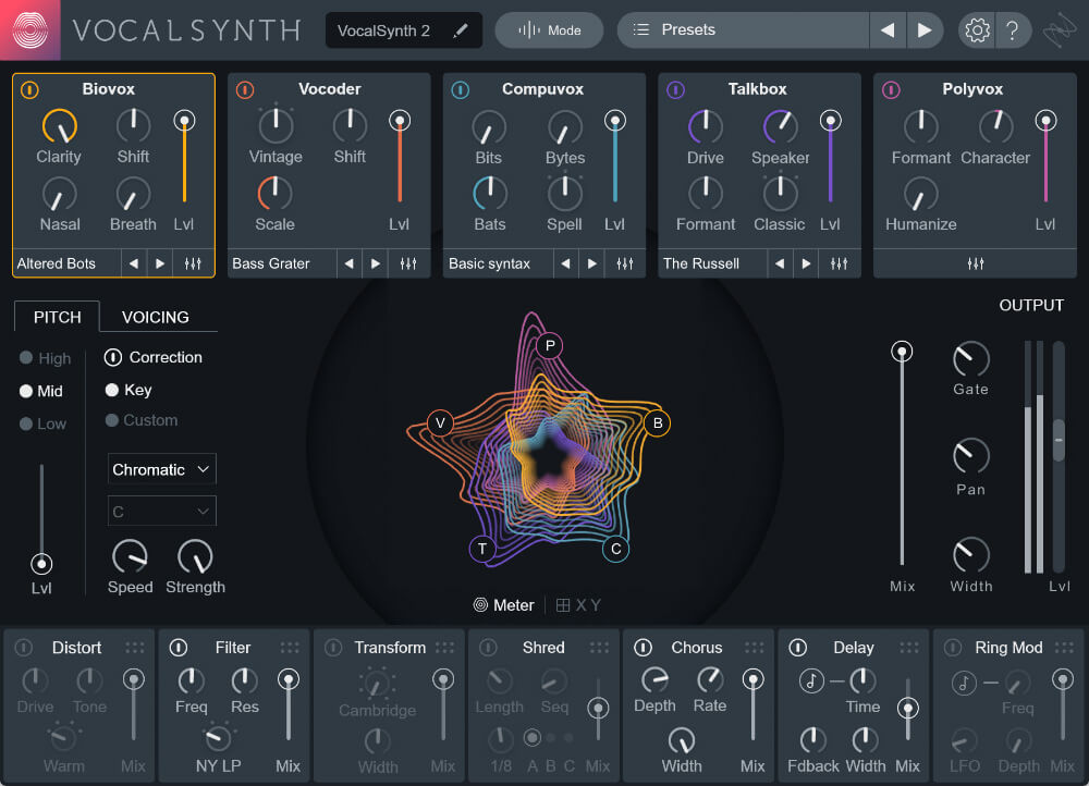 iZotope VocalSynth 2 interface