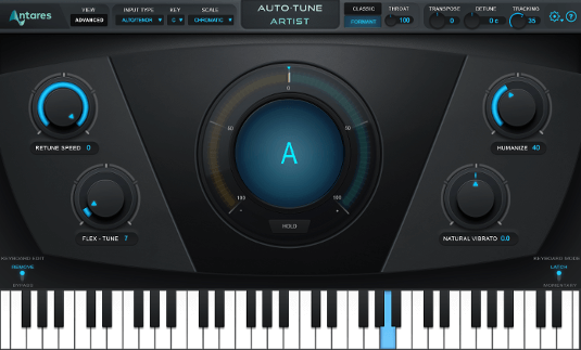 Antares AutoTune Artist interface