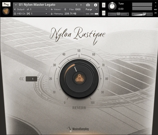 Musical Sampling Nylon Rustique interface
