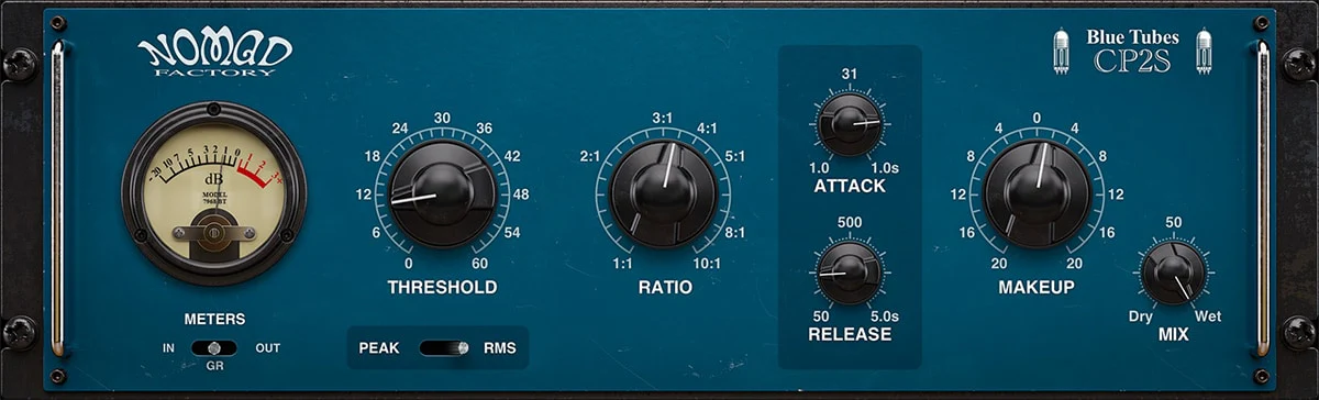Nomad Factory Blue Tubes Compressor CP-2S interface