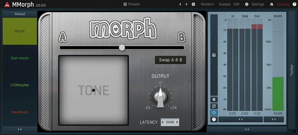 MeldaProduction MMorph interface