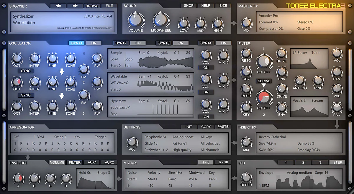 Tone2 Electra3 interface