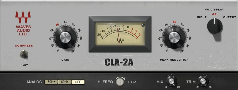 Waves CLA-2A Compressor Limiter interface