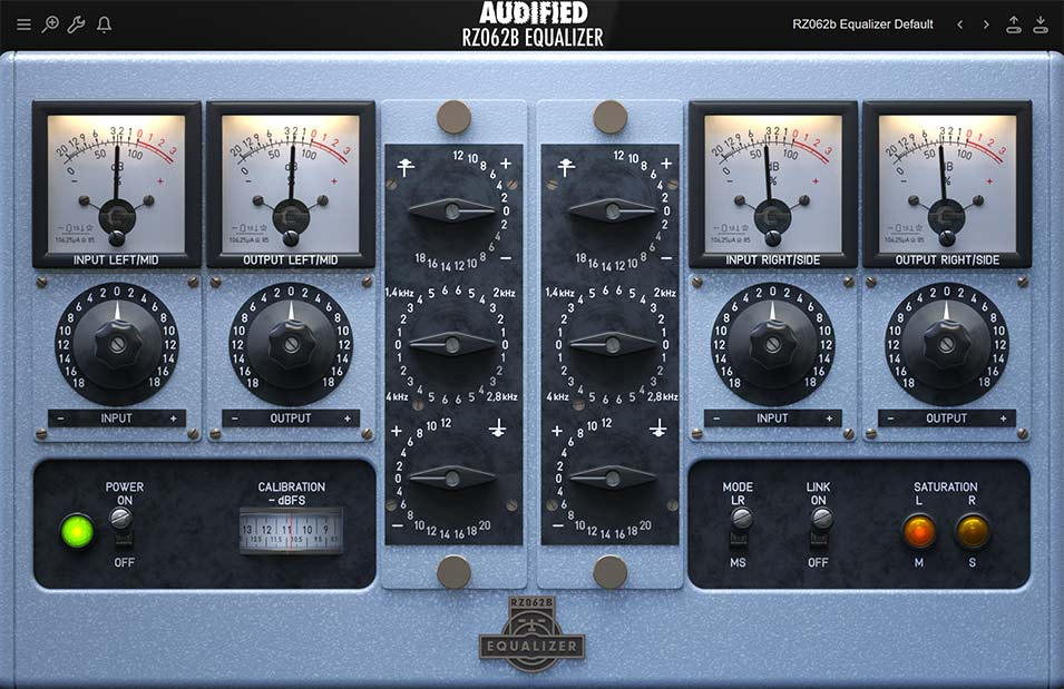 Audified RZ062 Equalizer interface