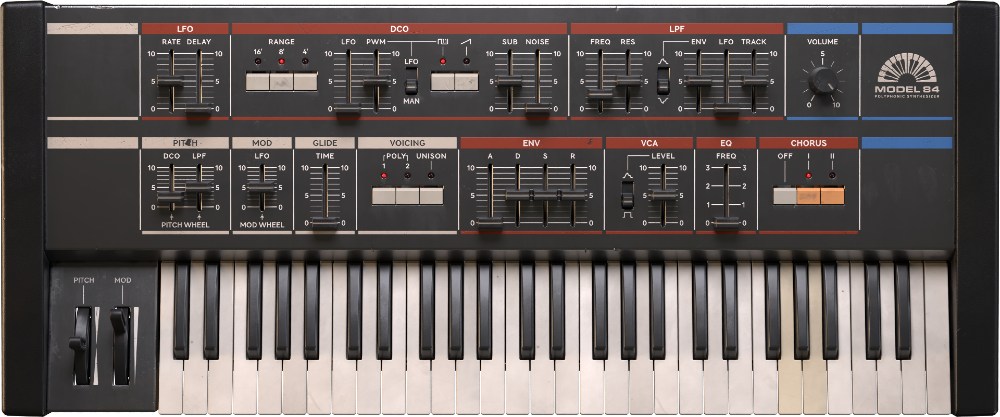 Softube Model 84 Polyphonic Synthesizer interface
