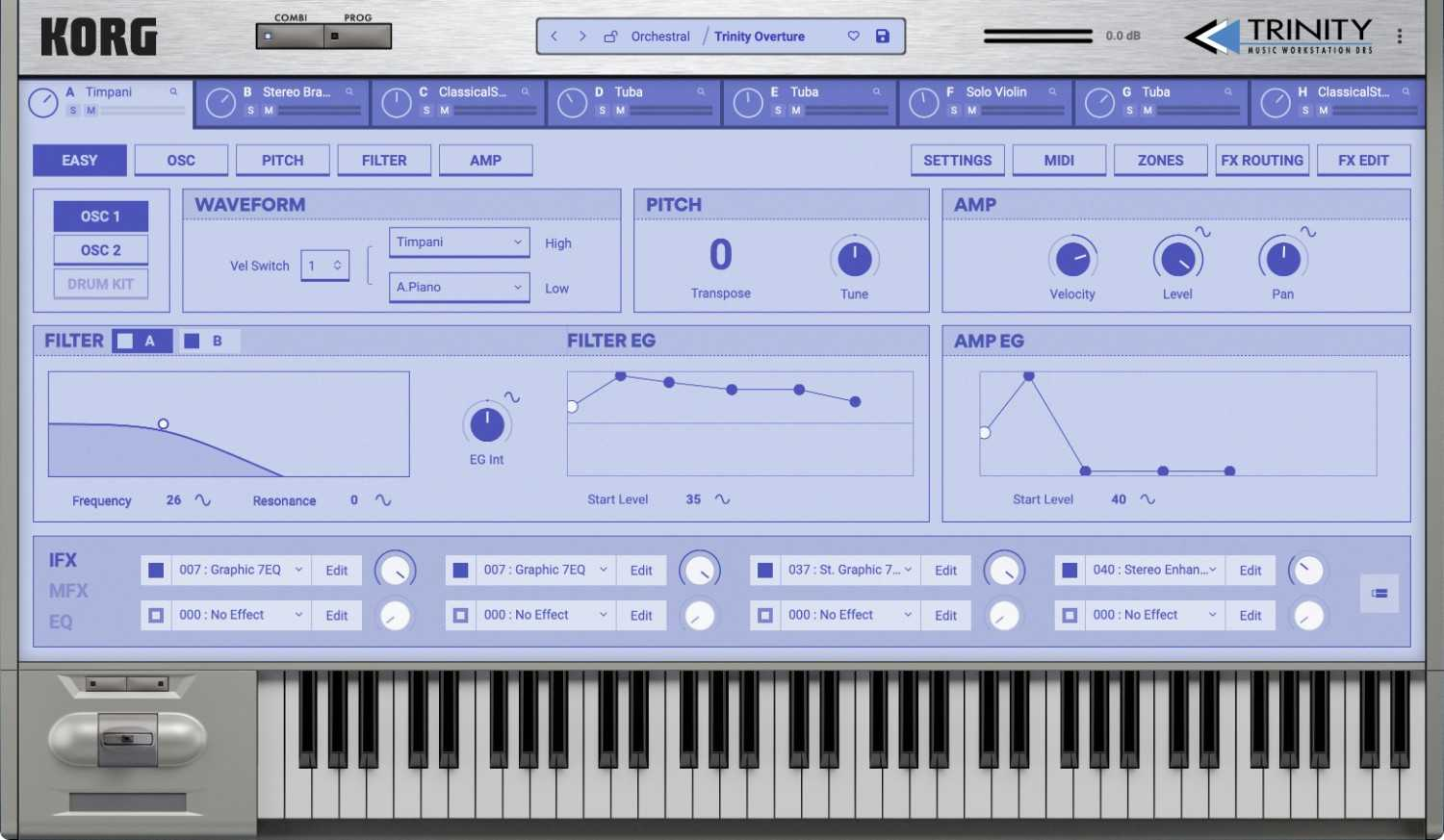 KORG TRINITY interface