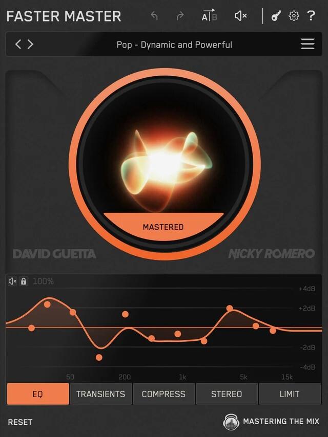 Mastering The Mix FASTER MASTER interface