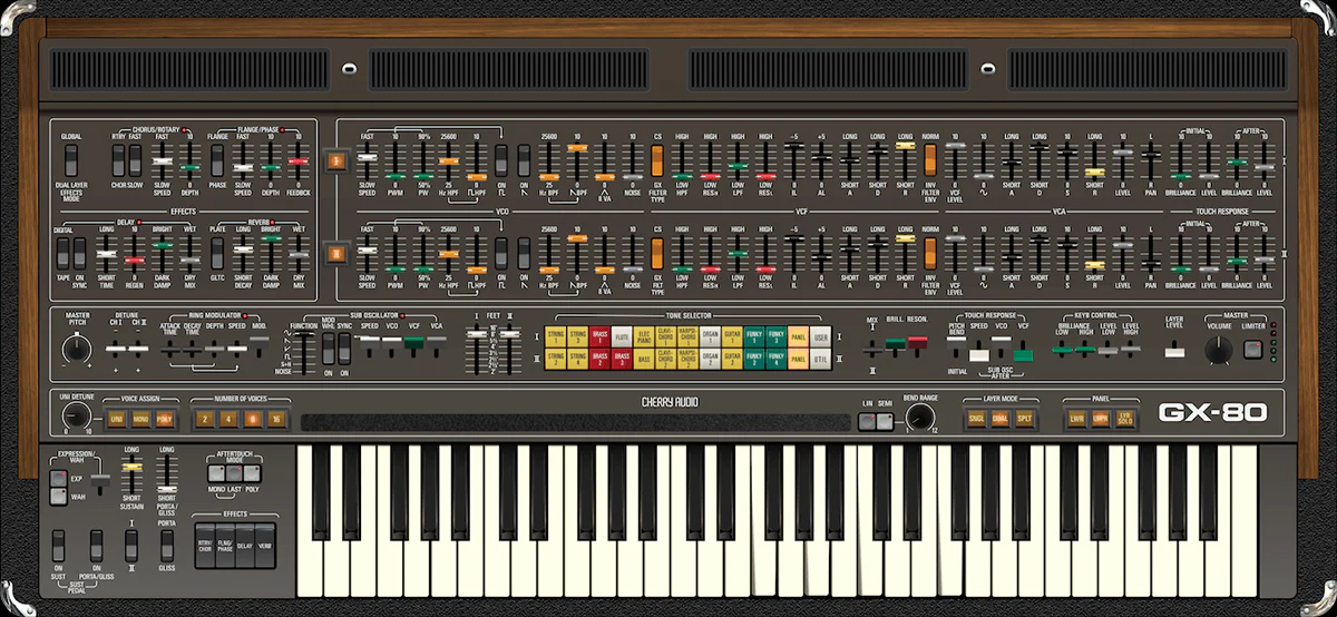 Cherry Audio GX-80 interface