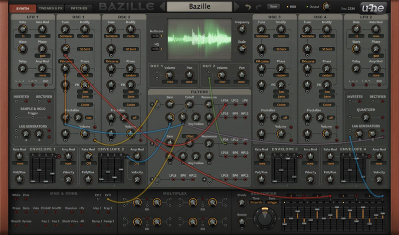 u-he Bazille interface