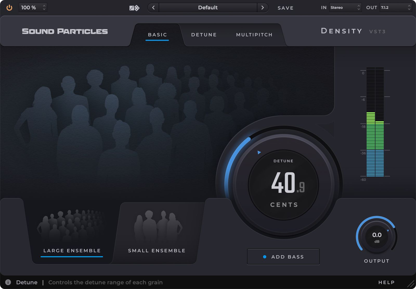 Sound Particles Density interface