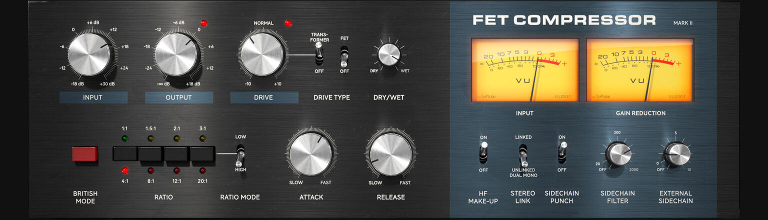 Softube FET Compressor MK II interface
