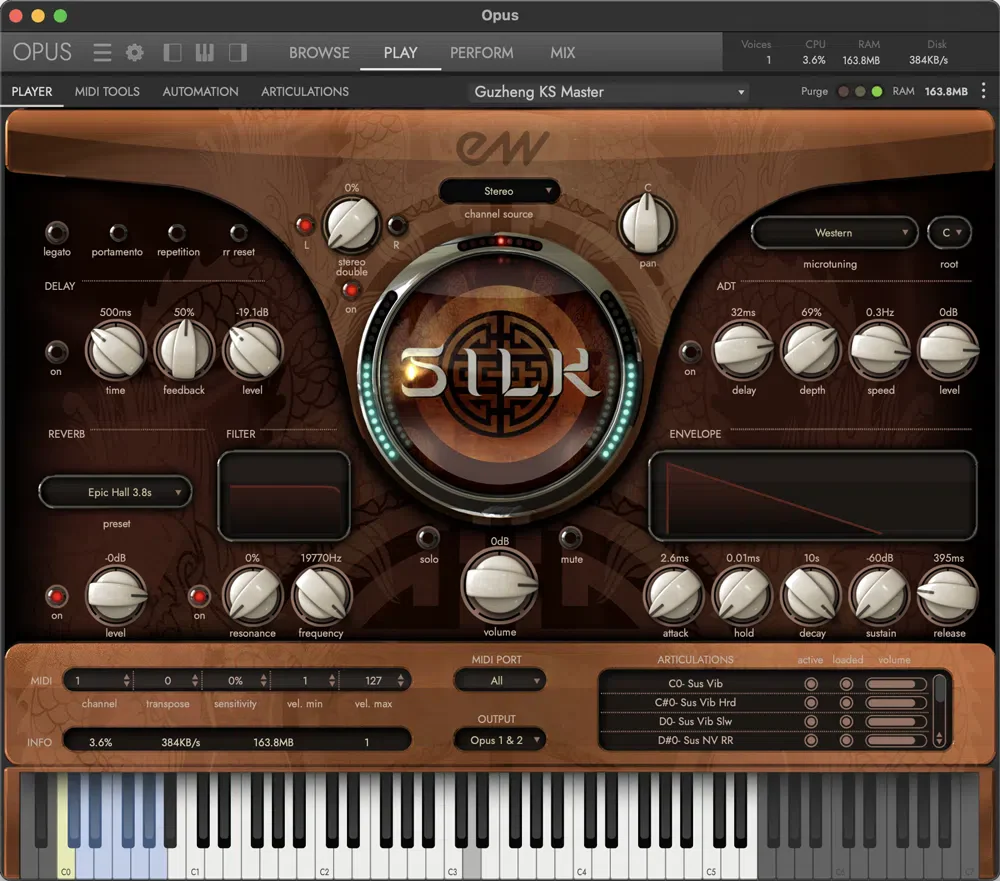 EastWest Silk interface