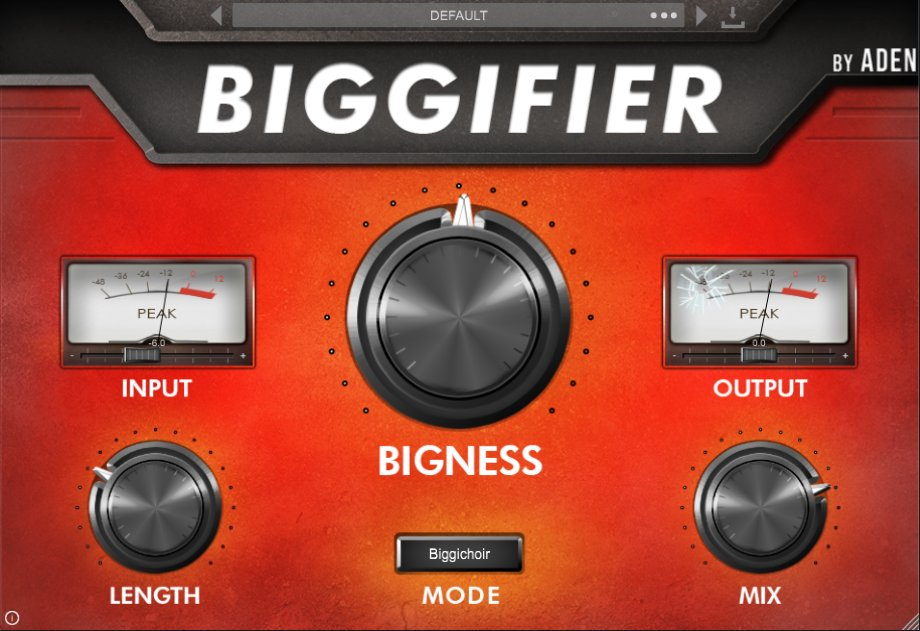 W. A. Production Biggifier interface