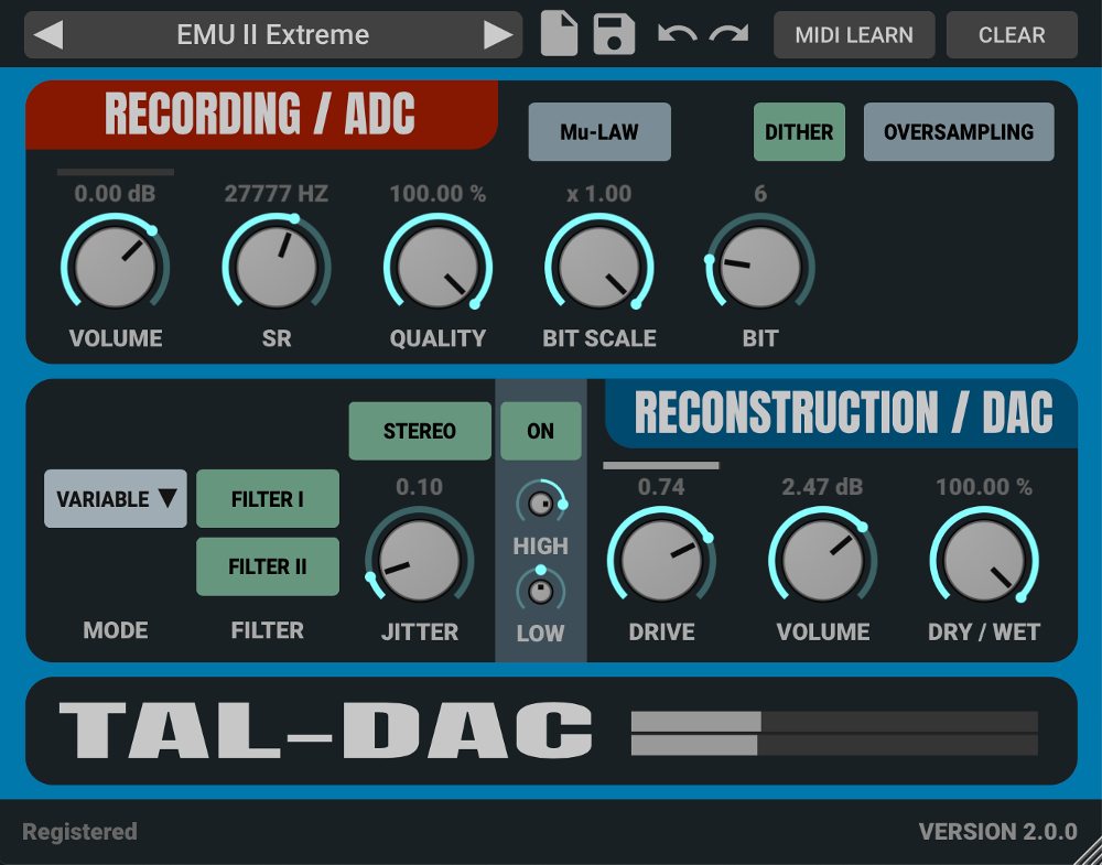 TAL DAC interface