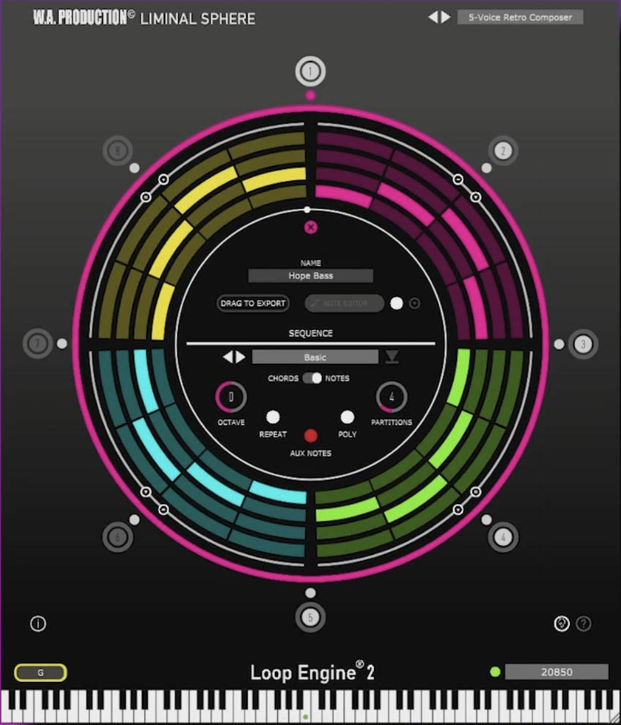 W. A. Production Loop Engine 2 interface