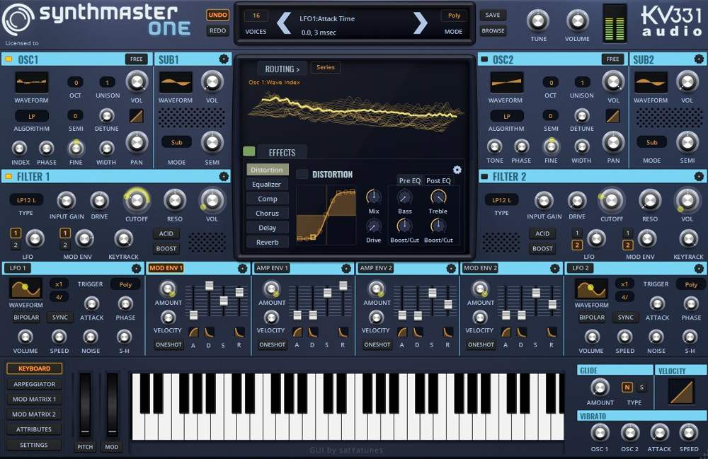 KV331 Audio SynthMaster One interface