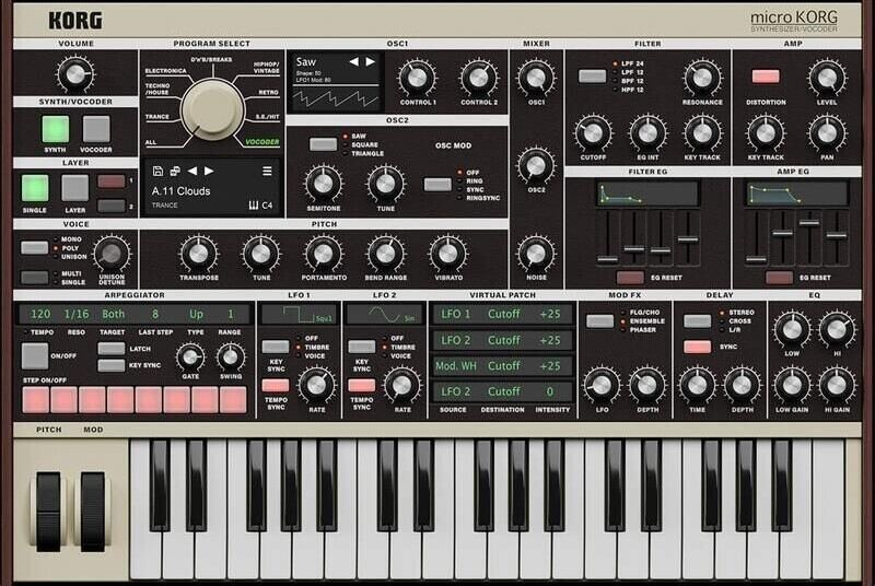 KORG microKORG interface