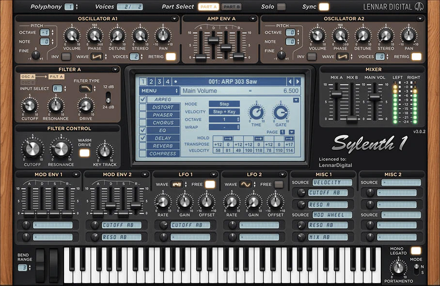 Lennar Digital Sylenth1 interface