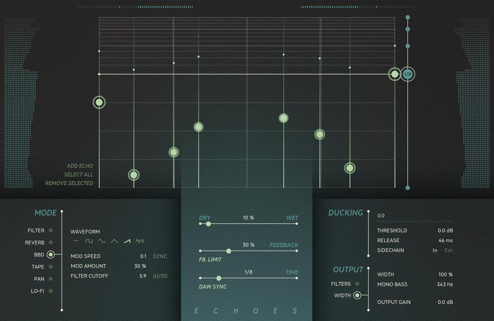 Softube Echoes interface