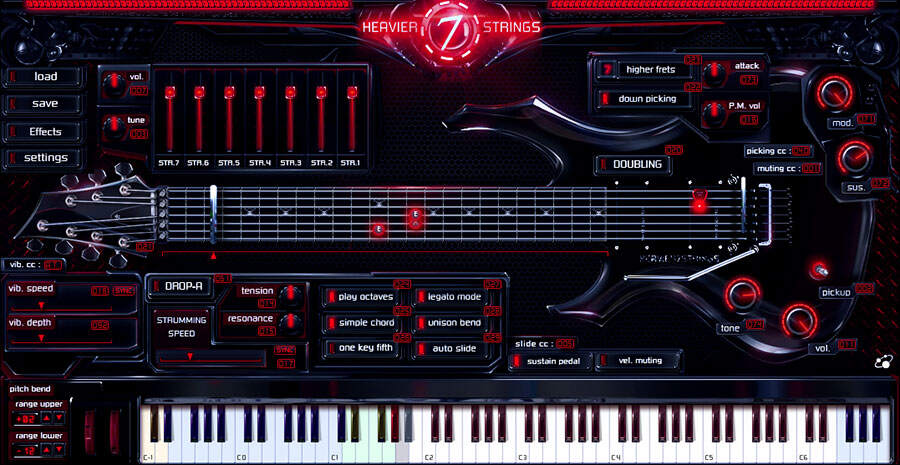 Three-Body Technology Heavier7Strings interface