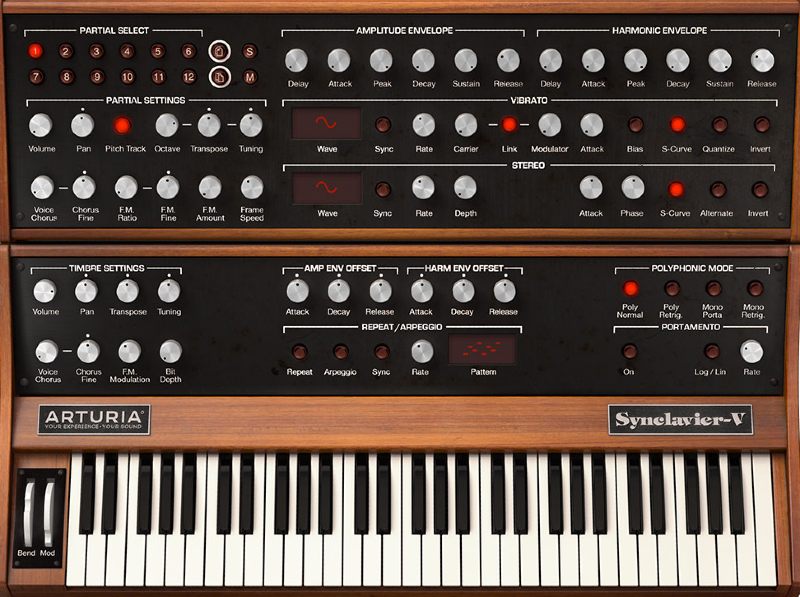 Arturia Synclavier V interface