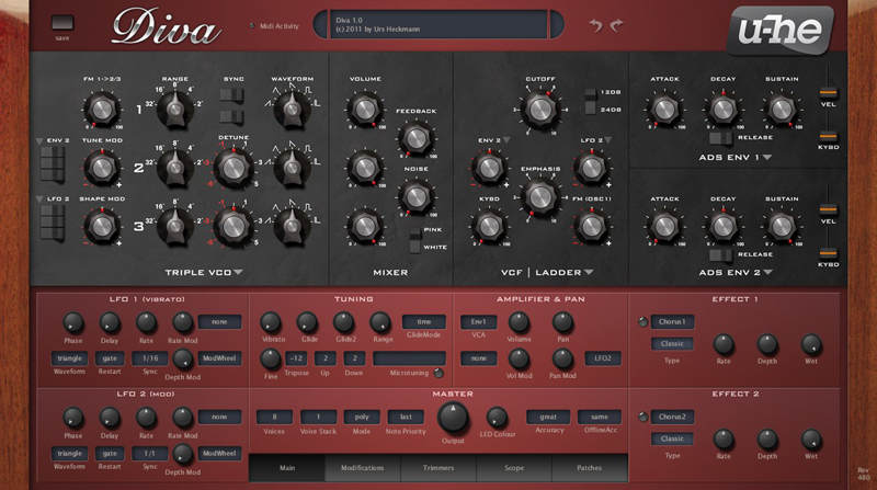 u-he Diva interface
