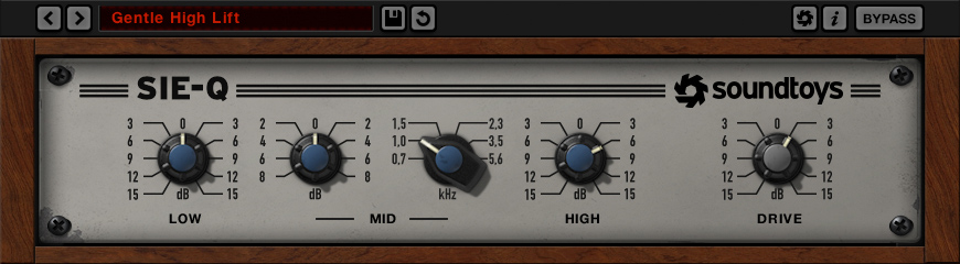 Soundtoys Sie-Q interface