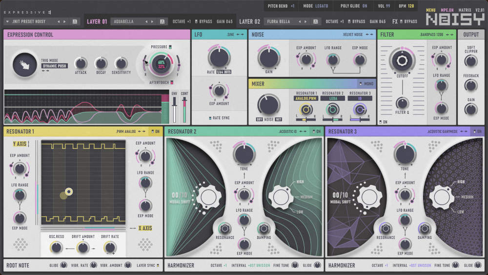Expressive E Noisy 2 interface