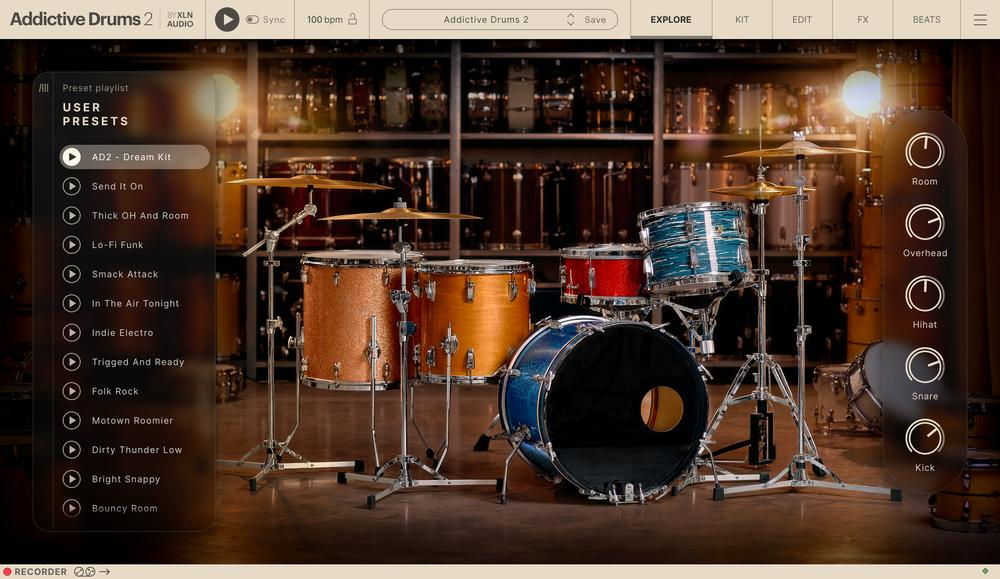 XLN Audio Addictive Drums 2: Custom Collection interface