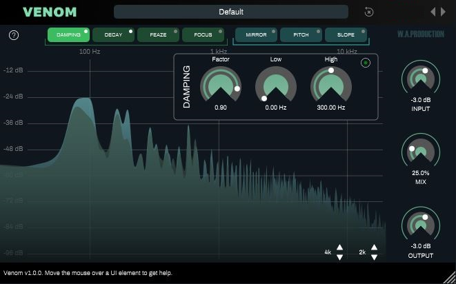 W. A. Production Venom interface