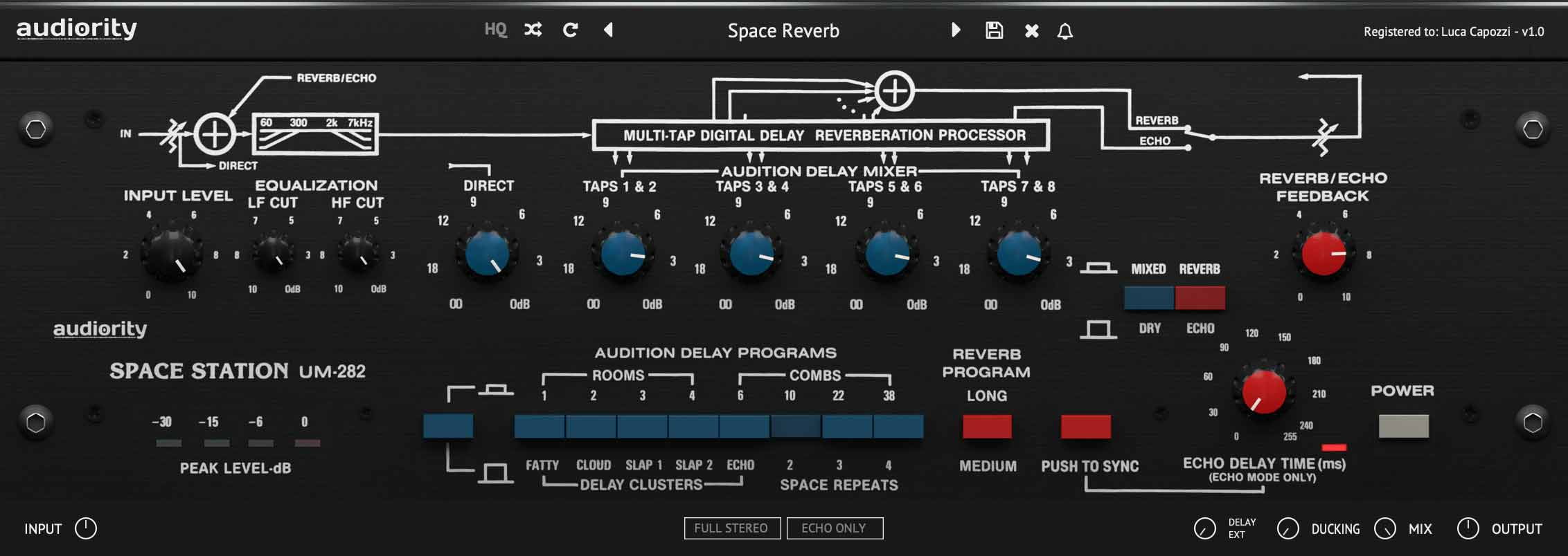 Audiority Space Station UM282 interface