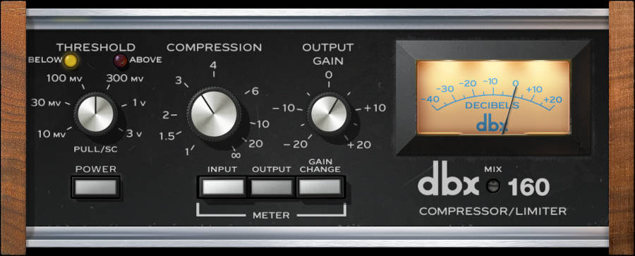 Universal Audio dbx 160 Compressor and Limiter interface