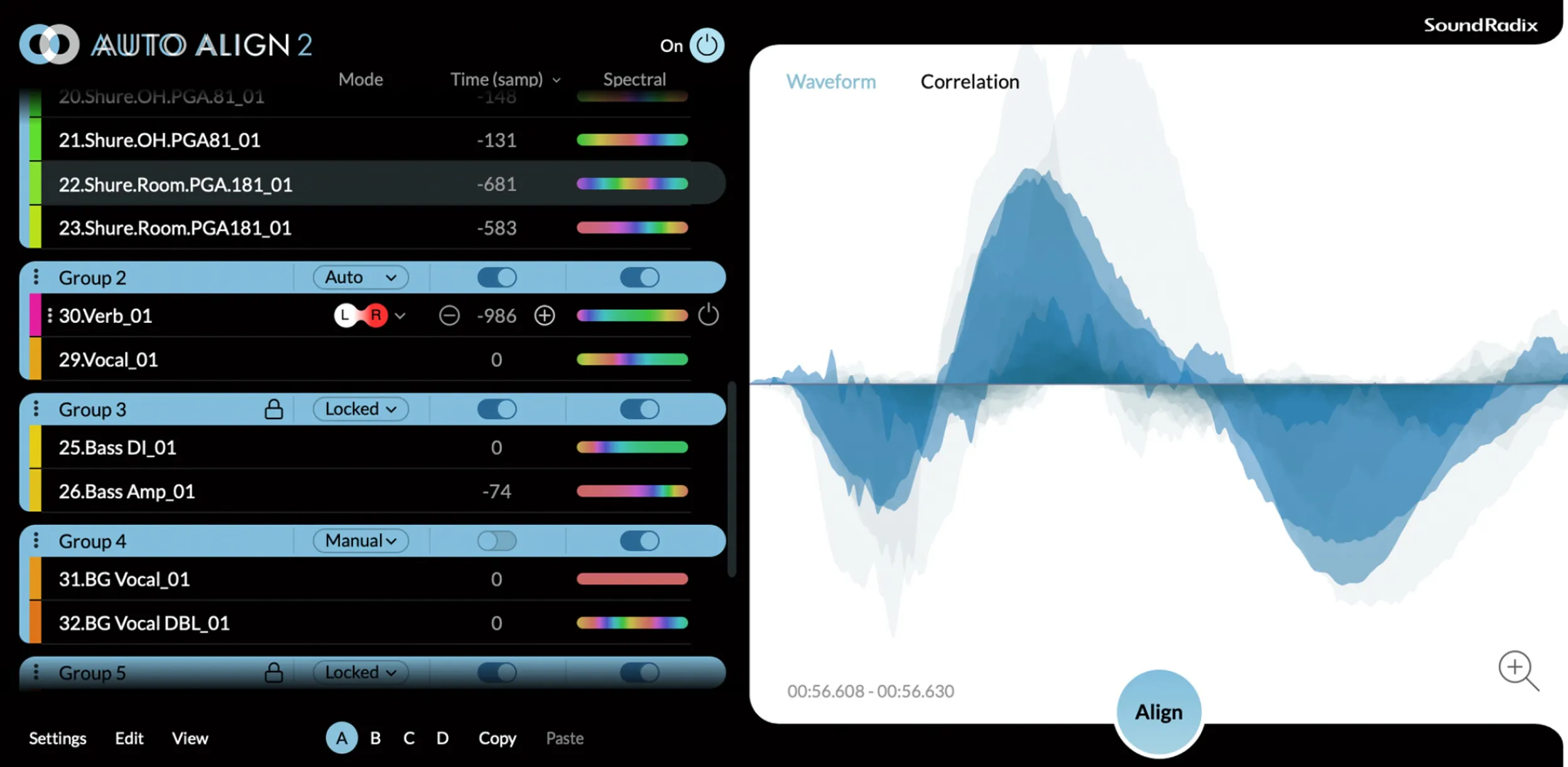Sound Radix Auto-Align 2 interface