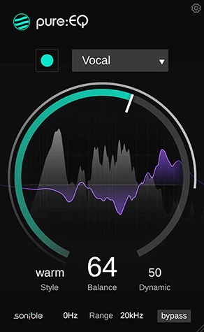 Sonible pure:EQ interface