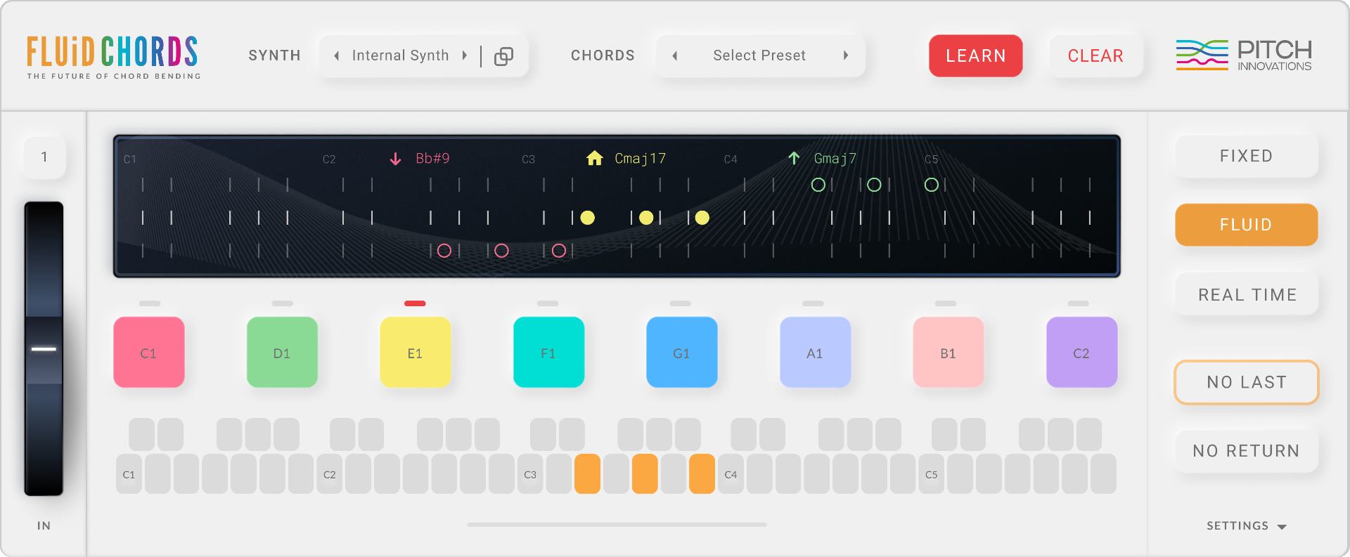 Pitch Innovations Fluid Chords interface