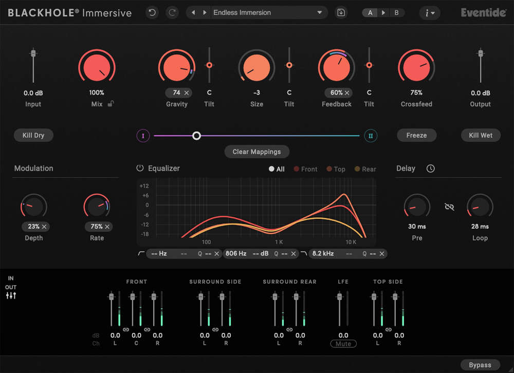 Eventide Blackhole Immersive interface