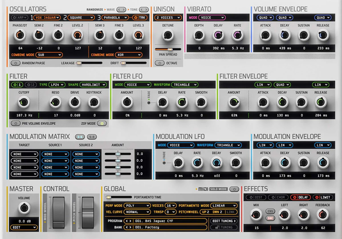 Disco DSP Corona interface