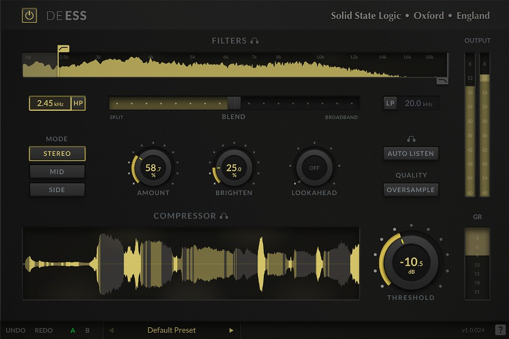 Solid State Logic SSL DeEss interface