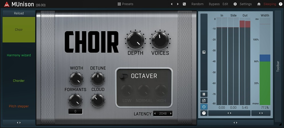 MeldaProduction MUnison interface