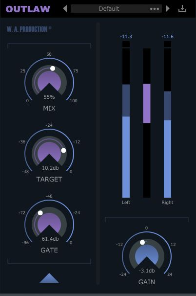 W. A. Production Outlaw interface