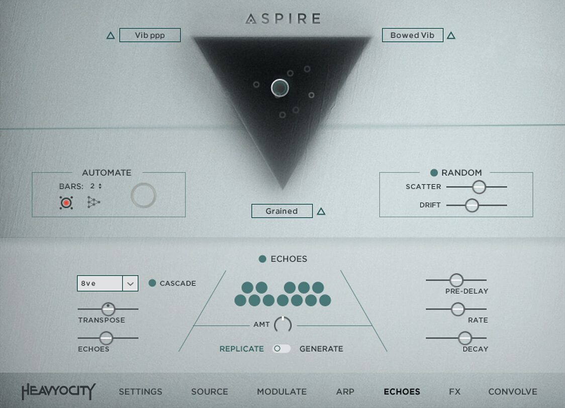 Heavyocity ASPIRE: Modern Mallets interface